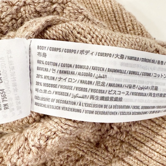 Abercrombie & Fitch Cable Knit Cropped Sweater Vest Sz S - Picture 14 of 14